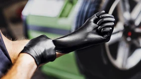 Nitrile Protective Powder Free Gloves Diamond Textured
