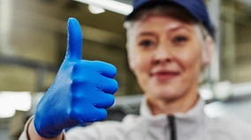 Nitrile Protective Powder Free Gloves Diamond Textured