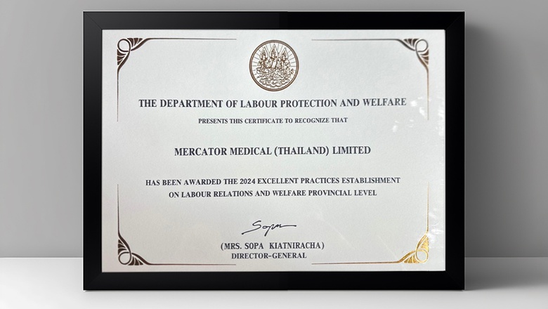 Mercator Medical Thailand Ltd. receives prestigious award from the Thai Ministry of Industry!